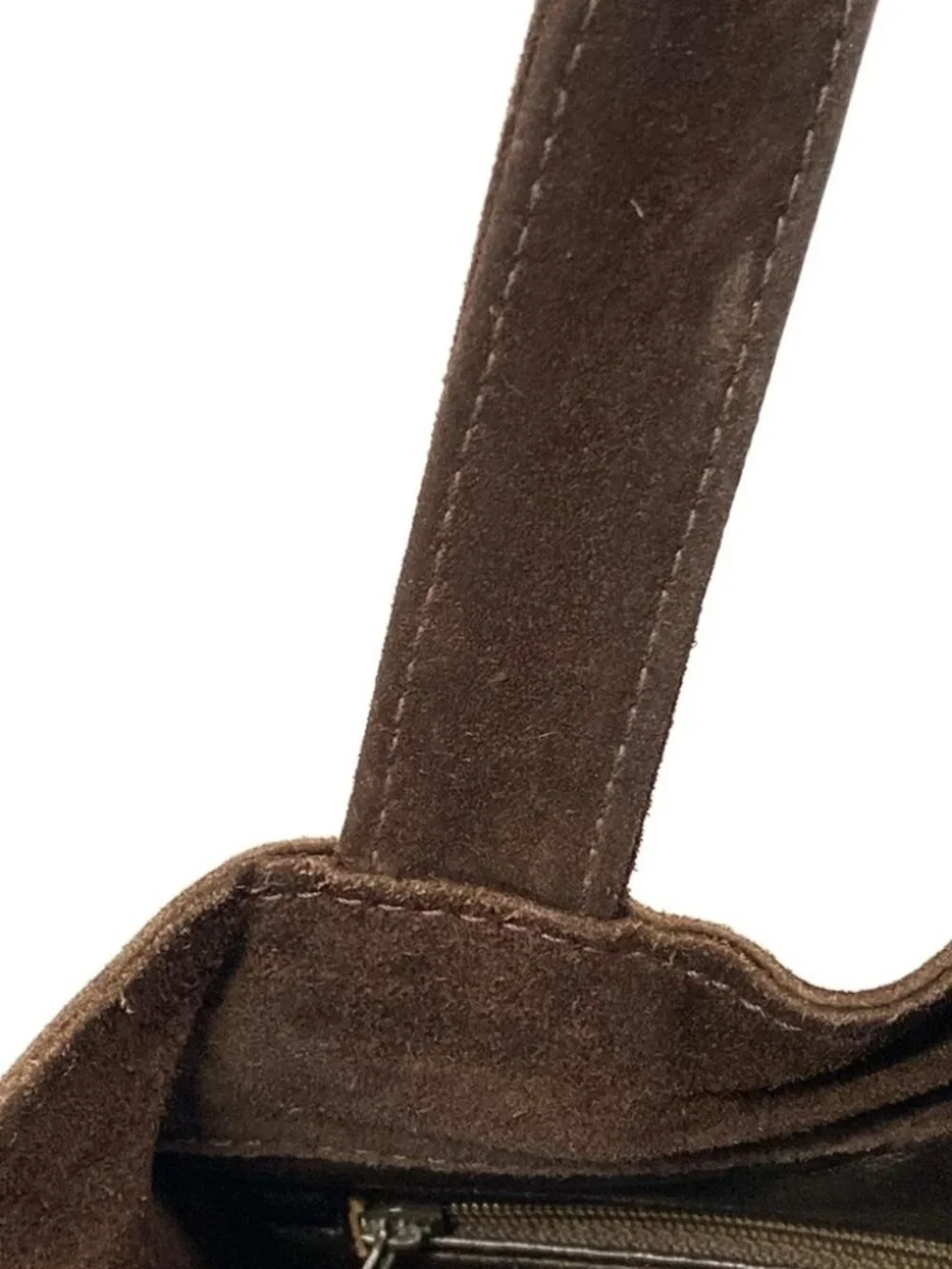 CHANEL Brown Suede Tote Bag